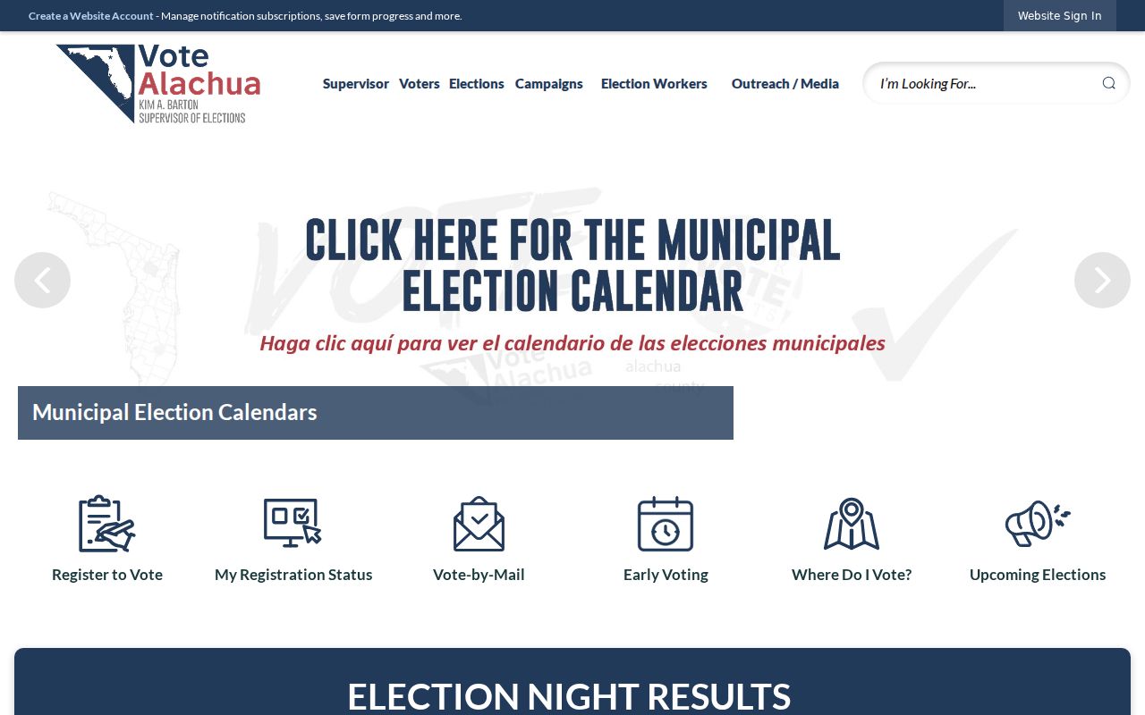 Alachua County Supervisor of Elections services