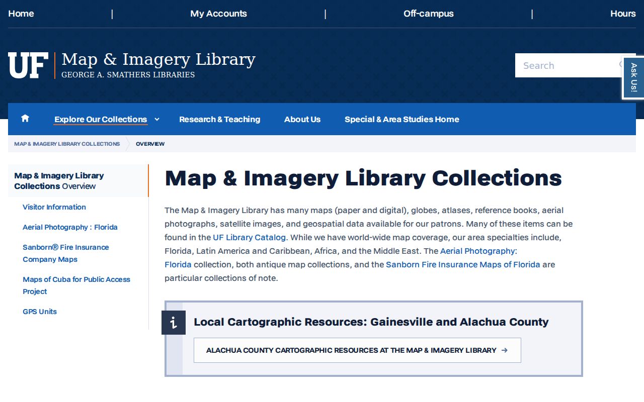Alachua County previous residents historical maps and aerials